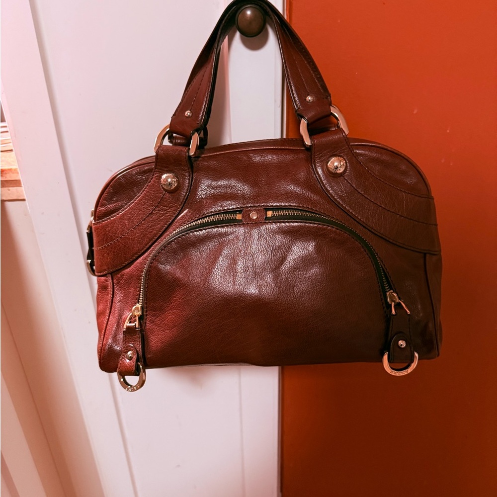 Vintage Bally Brown Leather Satchel – Structured Tote, Dual Handles - Picture 6 of 14